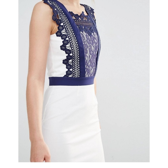 Paper Dolls Contrast Lace Midi Pencil dress - Picture 2 of 4